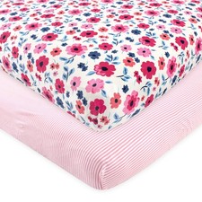 Unisex Baby and Toddler Organic Cotton Crib Sheet, Garden Floral, One Size