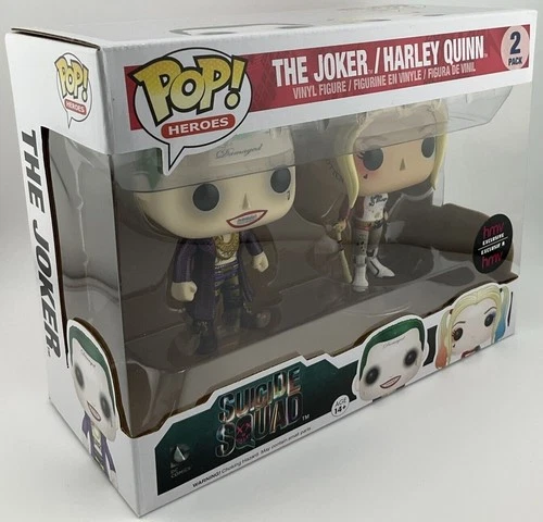 Funko Pop! DC Comics - The Joker/Harley Quinn Metallic 2 Pack - HMV Exclusive