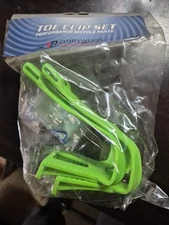 VP Components  Neon Green Tough Nylon Toe Clips Durable Quick Flick Release New