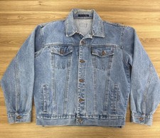 Vintage Pendleton Denim Trucker Jacket Mens Large Jean Logo Button Front Rocker