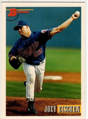 1993 Topps Bowman Baseball Joey Eischen No. 240 Montreal Expos