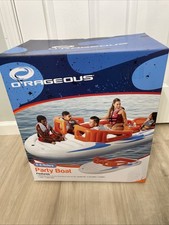 Balsa flotante inflable bote de fiesta gigante O'Rageous 6 personas 6' x 10' nueva en caja isla
