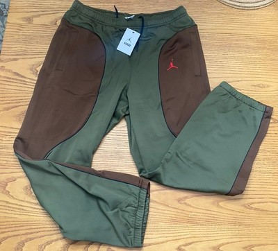 Supreme x Jordan Tricot Track Pants - Size Large - Green Brown
