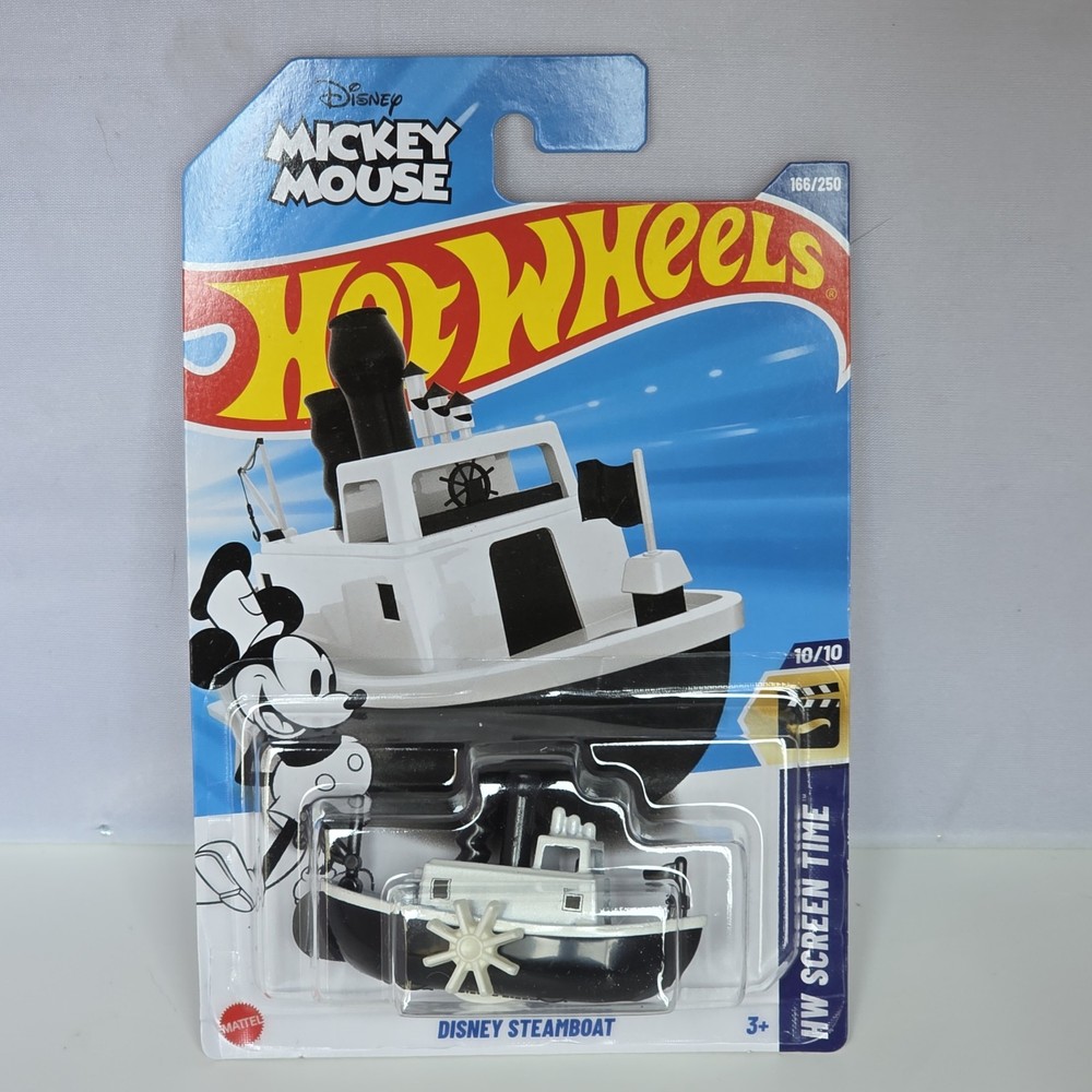 2025 Hot Wheels Disney Steamboat Black & White HW Screen Time Die-Cast Car