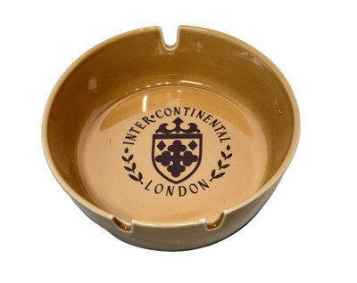 Vintage Inter-Continental Hotel LONDON England Light Brown  Souvenir Ashtray