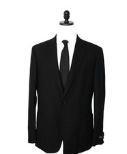 1,635 Z ZEGNA - Textured Black TECHMERINO Wool Blazer - 44R