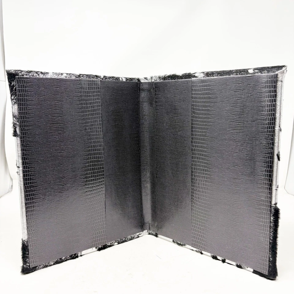 Silver Metallic Cowhide Pony Hair Notebook Western Glam Binder Sleeve 11.5 in - Image 4 of 4