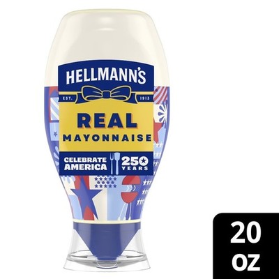 Gluten Free Real Mayonnaise Rich Creamy Condiment in Squeeze Bottle 20 fl oz