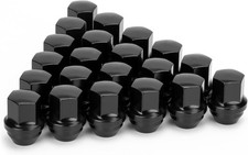 14x1.5 OEM Factory Style Large Acorn Seat Wheel Lug Nuts, 14 mm x 1.5 mm Black