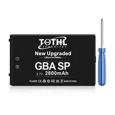 Upgraded 2800mAh GBA SP Battery Lithium-Ion Rechargeable w/ Screwdriver AGS-001