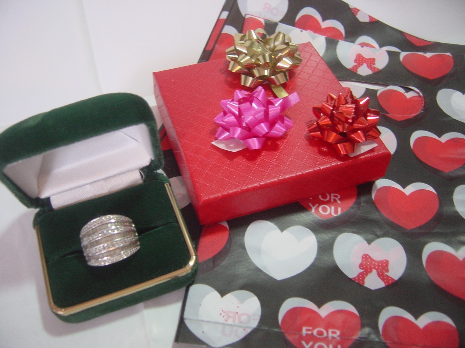 large-heavy-solid silver sparkling diamonique chu… - image 1