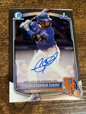 CHRISTOPHER SUERO 2025 Bowman Chrome #CPA-CSU Mets 1st Auto