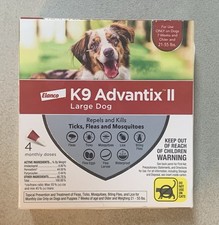 K9 Advantix II Large Dog Kills and Repels Fleas Ticks and Mosquitoes - 4 Pack