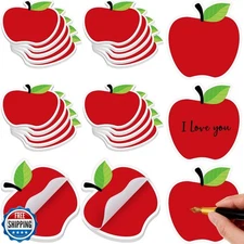 Jetec 24 Pcs Apple Sticky Notepads Back To School Self Sticky Mem