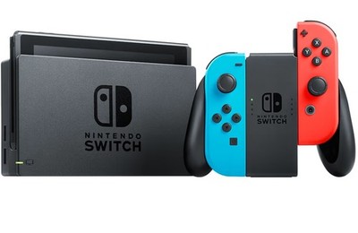 Nintendo HADSKABAH Switch with Neon Blue and Neon Red JoyCon | eBay