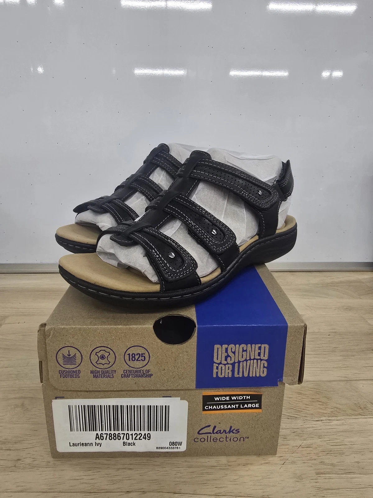 Clarks Laurieann Ivy Sandalo da donna 8 B(M) US Nero