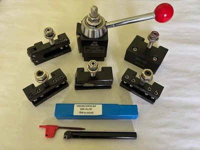 8 pc WEDGE TYPE, AXA QUICK CHANGE TOOLPOST SET, 9'' AND 10'' LATHES w/ BORING BAR
