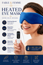 Heated Eye Mask, Warm Eye Compress Mask for Dry Eyes, Sleep Mask USB Electric..