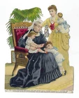 K03 - QUEEN VICTORIA - 6in (15cm) high - DIECUT VICTORIAN SCRAP - POESIEPLAATJE