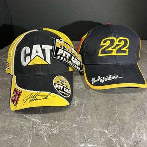 Burton Brothers CAT Racing Yellow HAT Cap #31 NASCAR Jeff Auto & Ward #22 Black
