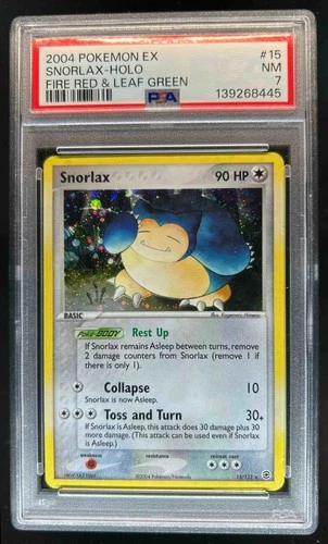 2004 Pokemon EX FireRed & LeafGreen Snorlax Holo #15/112 PSA 7