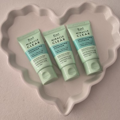3 RAEL BEAUTY Miracle Clear Exfoliating Cleanser Travel Size - 1 Oz / 30mL Each