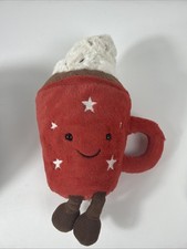 Jellycat Amuseables Hot Chocolate Retired Red Mug Whipped Cream