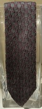 JT Beckett Mens Knit Tie Charcoal Burgundy Checkerboard 100% Rayon Made in USA