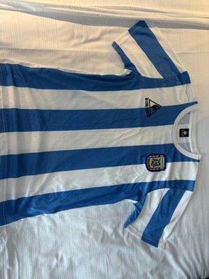 Retro Argentinien Heimtrikot Large 1986 weiß blau Le Coq Sportif WM