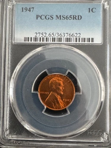 1947-P Lincoln Wheat Cent MS65 RED PCGS