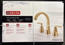 Delta Sparrow Two Handle Widespread Champagne Bronze Bathroom Faucet