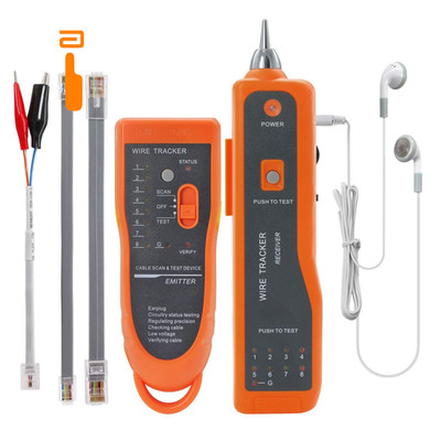 BOOGIIO Wire Tester RJ45 RJ11 Cable Tracker Line Finder Multifunction Orange