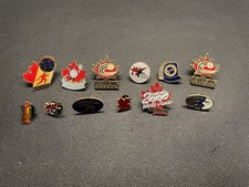 Lot of 12 Vintage Different League Baseball Pins from Canada enamel pin old