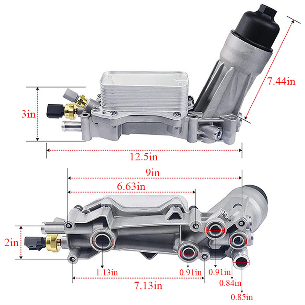 926-959 Aluminum Engine Oil Filter Housing For 11-16 Dodge Chrysler Ram Jeep3.6L