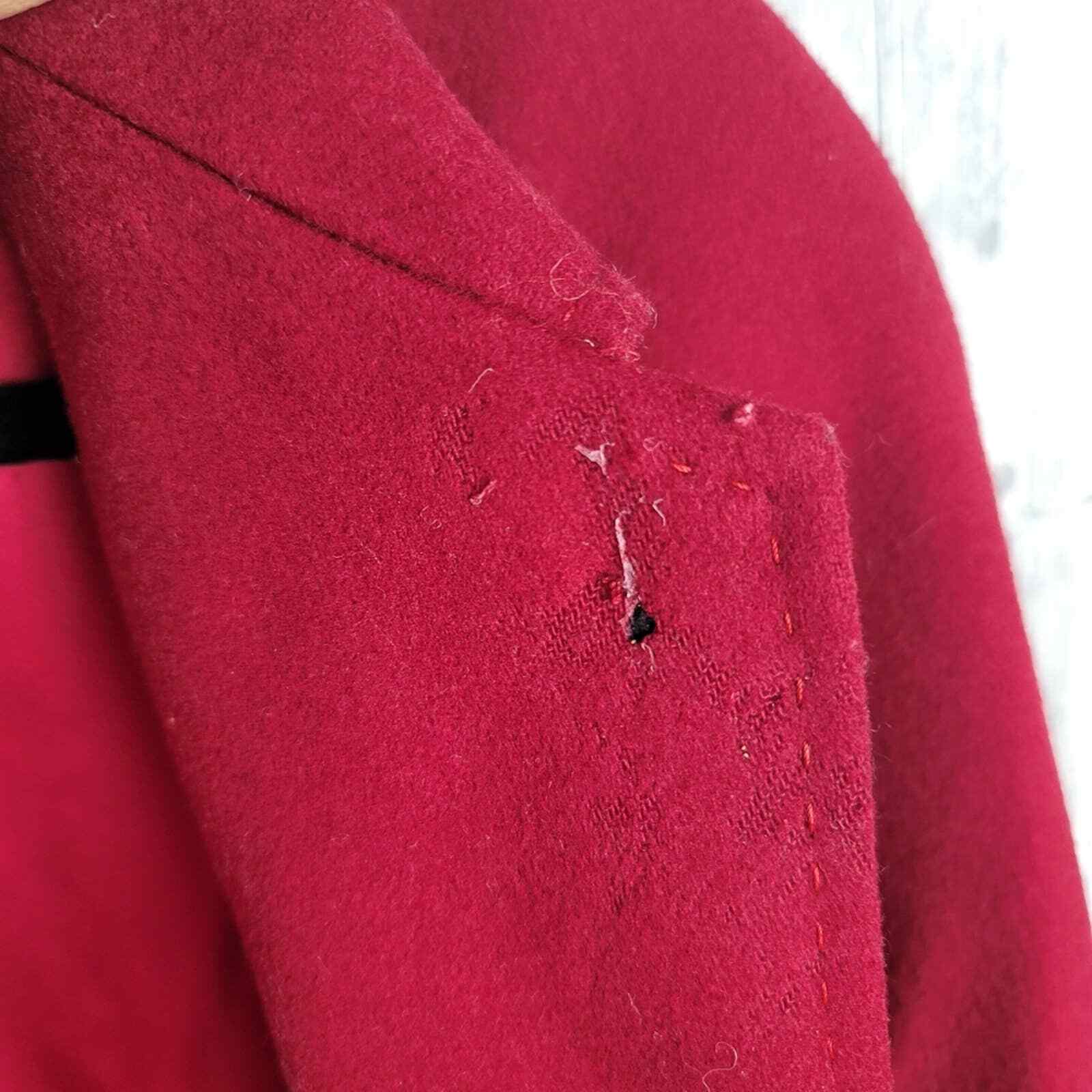 Pendleton Red Merino Wool Coat 4P - image 7