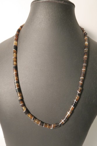 Alte Onix Achatperlen Idar-Oberstein GW39 Vintage Agate Stone Trade Beads - Picture 5 of 7