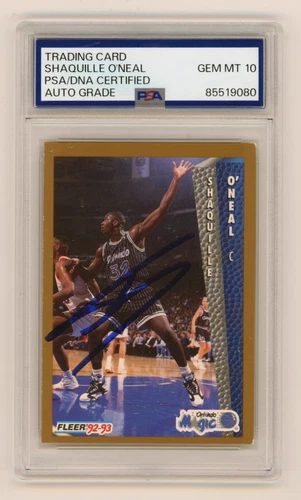 Shaquille O'Neal 1992-93 Fleer #401 Rookie RC Signed PSA 10 Auto Magic Shaq