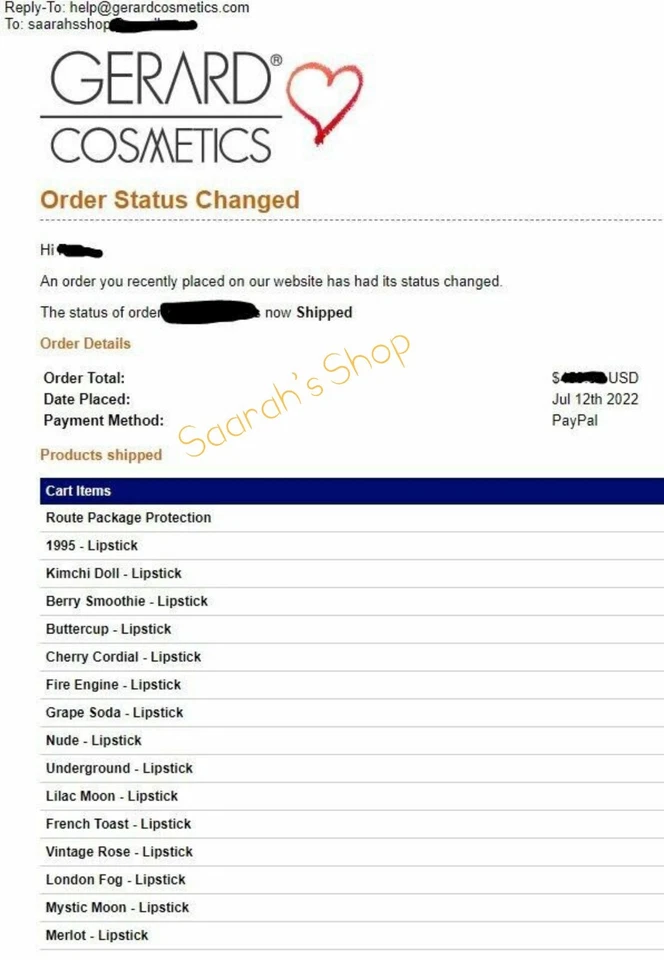 Gerard Cosmetics Lipsticks All Shades 100% Genuine Imported from USA See Receipt - Image 3 of 3