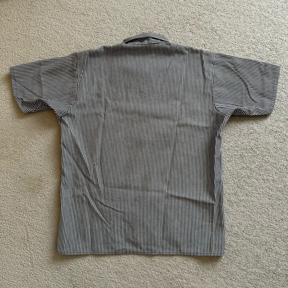 Vintage Ben Davis 80's Pinstripe Half Zip Work Shirt eBay
