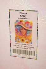 Diamond Art Club DIY Square Kit FLOWER CRAZY GIRL Sandra Winther NEW Sold out