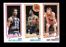 1980-81 TOPPS BASKETBALL RAY WILLIAMS, JOHN LUCAS, DAVE TWARDZIK