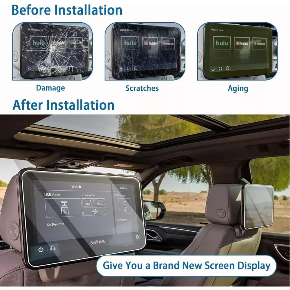 85100044 84824745 LCD Display 2021-24 Suburban GMC Yukon XL Headrest BACK SEAT - Image 4 of 4