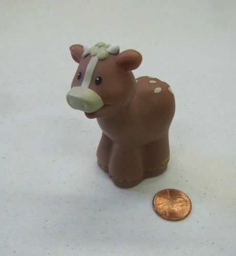 New!  Fisher Price Little People Christmas Nativity Calf Baby Cow Spotted Tan