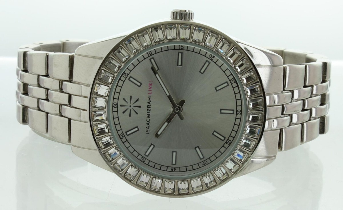 Isaac Mizrahi Live women’s watch NIB NIB Isaac Mizrahi ladies Silver MOP Dial Leather Band Analog  main image 2
