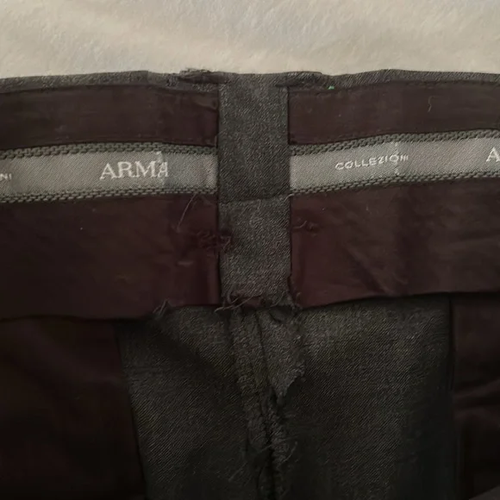 Armani Men’s Size 30 Lana Wool Dark Gray Vintage Slacks Made in Italy One Button - Picture 9 of 14