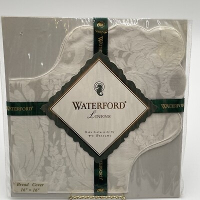 Waterford Linens Bread Cover Pearl 16x16 