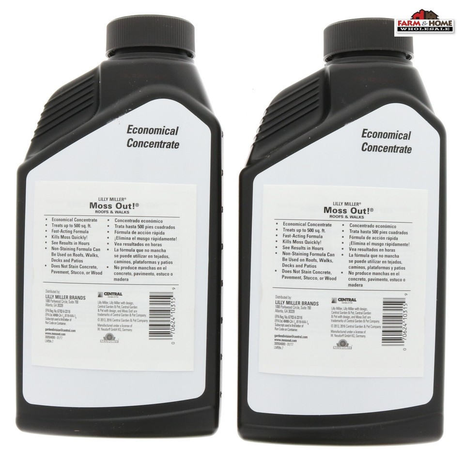 (2) Moss Out! Killer Remover Roof Walkways New eBay