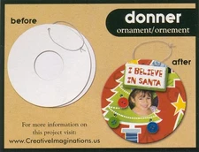 Creative Imaginations Chipboard Donner Ornament Frame Christmas Holiday Photo