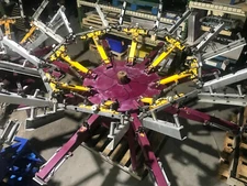 Anatol Titan 8x8 screen printing press with side clamps and air locks - MICHIGAN