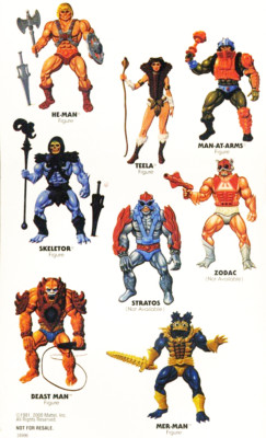 1980 MOTU D&D ROBO FORCE Z-BOTS figure Weapons - Axe Shield Staff Cassette Tape